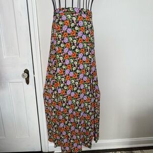 Philosophy Black Floral Maxi Skirt